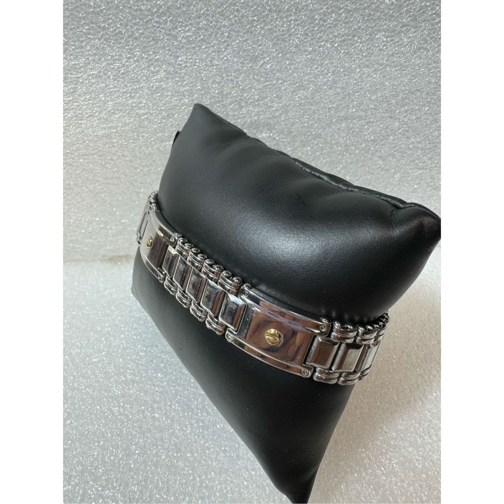 18K & SS AURAFIN Love Men’s Bracelet 8.5” Long